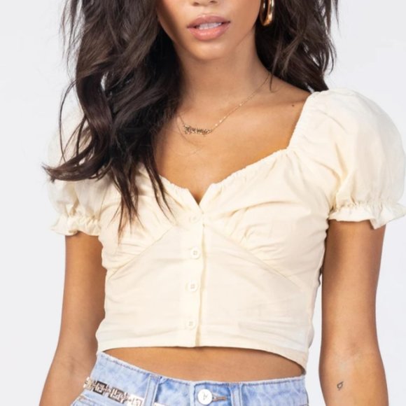 Princess Polly Abe Crop Top - Picture 1 of 3